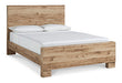 Hyanna King Panel Storage Bed with 2 Under Bed Storage Drawers - Brown/Beige