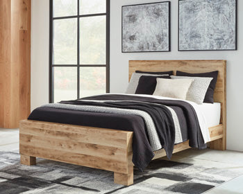 Hyanna King Panel Storage Bed with 2 Under Bed Storage Drawers - Brown/Beige