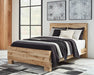 Hyanna King Panel Storage Bed with 2 Under Bed Storage Drawers - Brown/Beige
