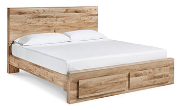 Hyanna King Panel Storage Bed with 2 Under Bed Storage Drawers - Brown/Beige