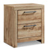 Hyanna King Panel Storage Bed with 2 Under Bed Storage Drawers - Brown/Beige