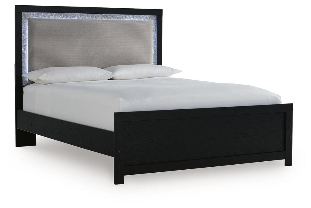 Maeling Queen Upholstered Panel Bed