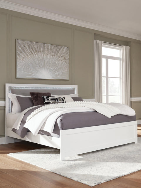 Cama de panel tapizada Maeling