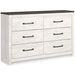 Gerridan King Panel Bed - White;Brown/Beige