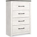 Gerridan King Panel Bed - White;Brown/Beige