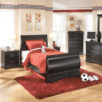 Huey Vineyard Nightstand - Black/Gray