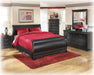 Huey Vineyard Nightstand - Black/Gray