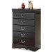 Huey Vineyard Nightstand - Black/Gray