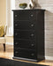Maribel Nightstand - Black/Gray