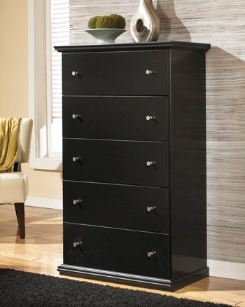 Maribel Nightstand - Black/Gray