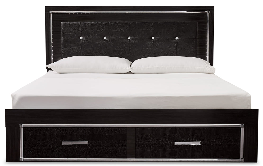 Kaydell King Upholstered Panel Bed with Storage