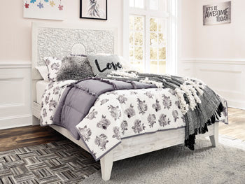 Paxberry Twin Panel Bed - White