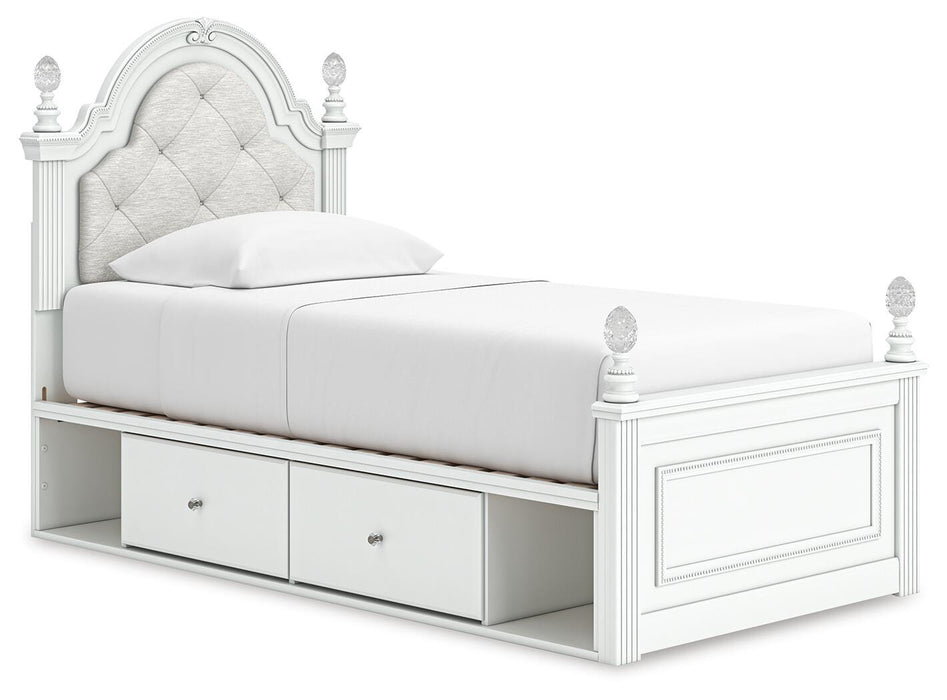Kozlani Twin Upholstered Panel Storage Bed