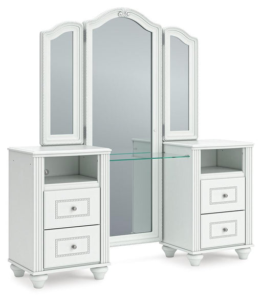 Kozlani Vanity with Mirror - White