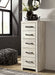 Cambeck King Panel Bed with 2 Storage Drawers - White