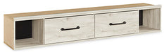 Cambeck King Panel Bed with 2 Storage Drawers - White