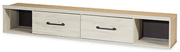 Cambeck King Panel Bed with 2 Storage Drawers - White