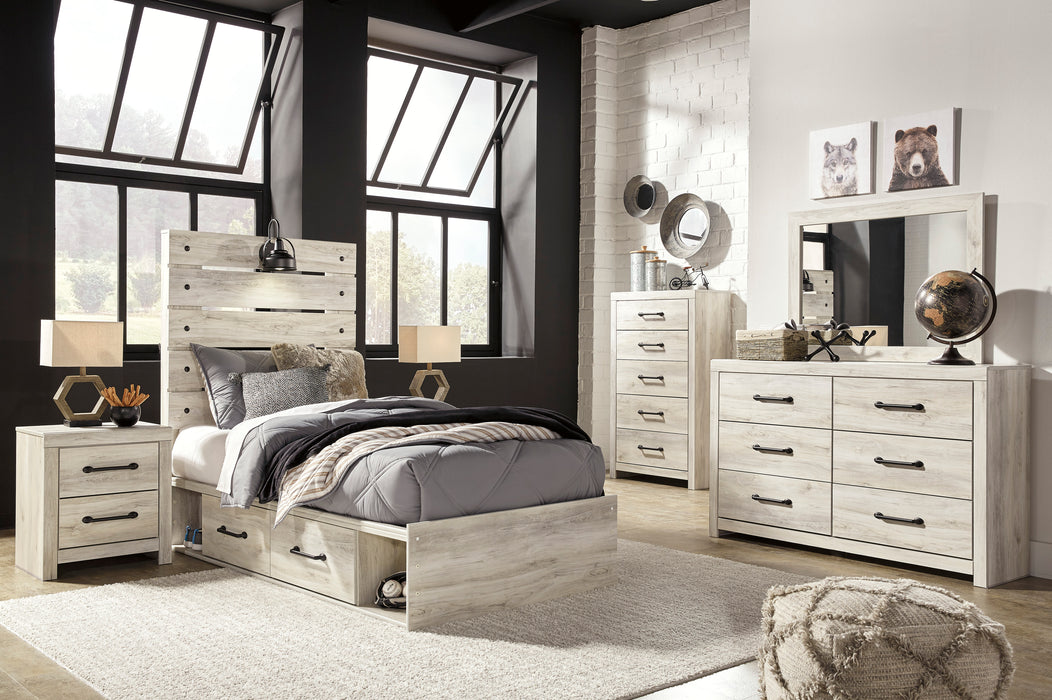 Cambeck Twin Panel Bed with 2 Storage Drawers