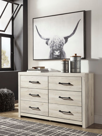 Cambeck King Panel Bed with 2 Storage Drawers - White