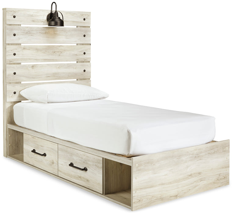 Cambeck Twin Panel Bed with 2 Storage Drawers