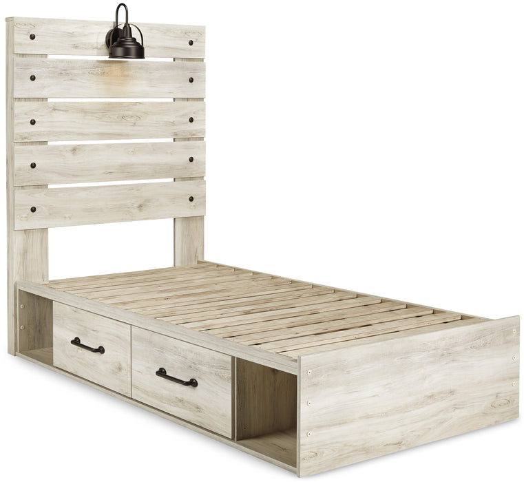 Cambeck Twin Panel Bed with 2 Storage Drawers