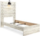 Cambeck King Panel Bed with 2 Storage Drawers - White