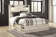 Cambeck King Panel Bed with 2 Storage Drawers - White