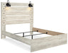 Cambeck King Panel Bed with 2 Storage Drawers - White