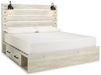 Cambeck King Panel Bed with 4 Storage Drawers