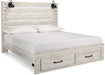 Cambeck King Panel Bed with 2 Storage Drawers