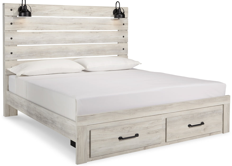 Cambeck King Panel Bed with 2 Storage Drawers