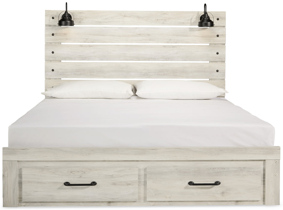 Cambeck King Panel Bed with 2 Storage Drawers