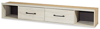 Cambeck King Panel Bed with 2 Storage Drawers - White