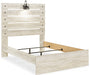 Cambeck King Panel Bed with 2 Storage Drawers - White