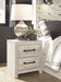 Cambeck King Panel Bed with 2 Storage Drawers - White