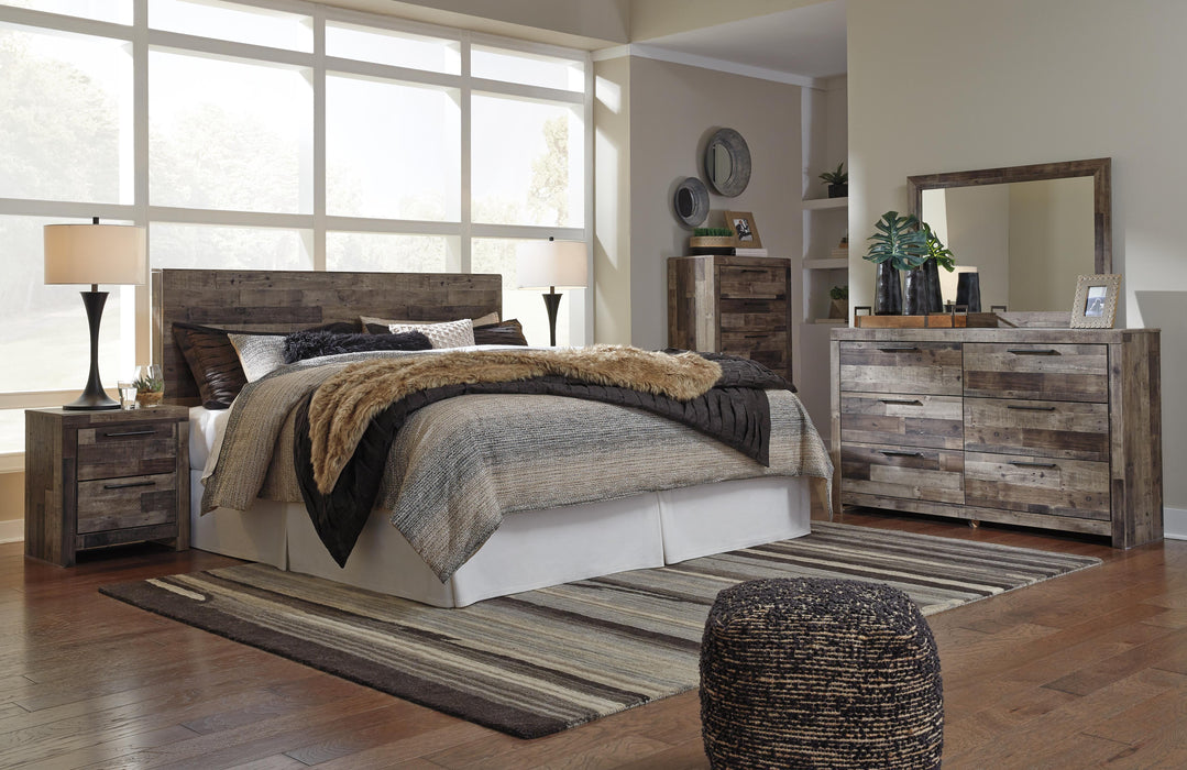 Derekson Panel Bedroom Set in Multi Gray - bedroom room scene