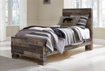 Derekson Full Panel Bed - Black/Gray;Brown/Beige