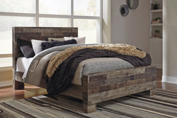 Derekson Full Panel Bed - Black/Gray;Brown/Beige