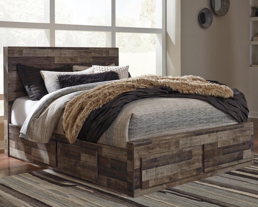 Derekson Panel Bed with 4 Storage Drawers