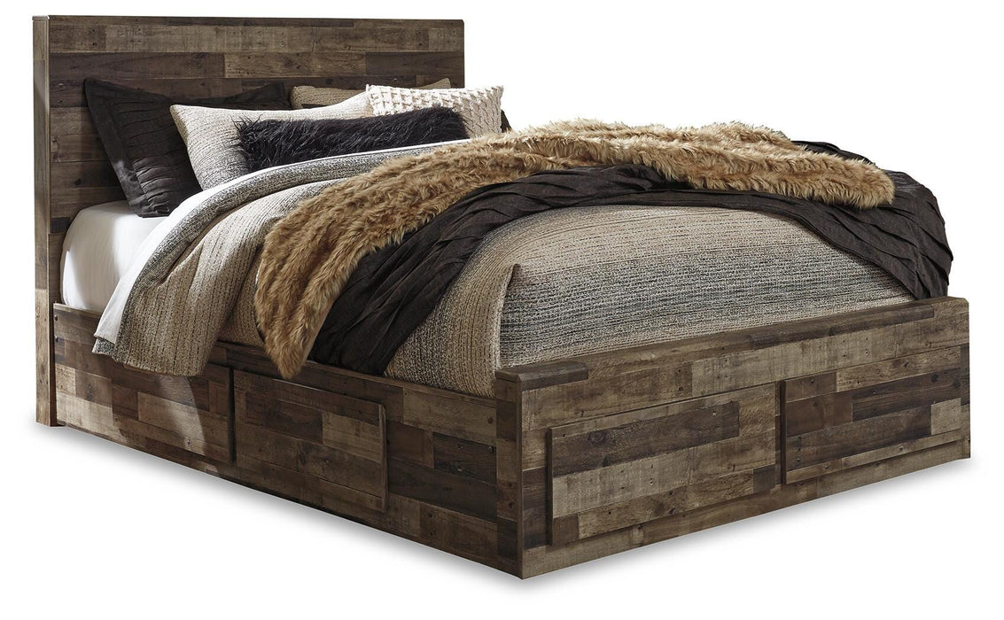 Derekson Panel Bed with 4 Storage Drawers