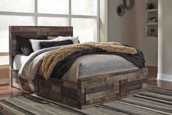 Derekson Full Panel Bed - Black/Gray;Brown/Beige