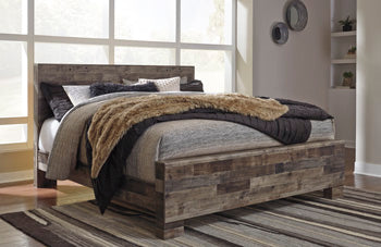 Derekson Full Panel Bed - Black/Gray;Brown/Beige