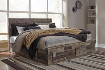 Derekson Full Panel Bed - Black/Gray;Brown/Beige