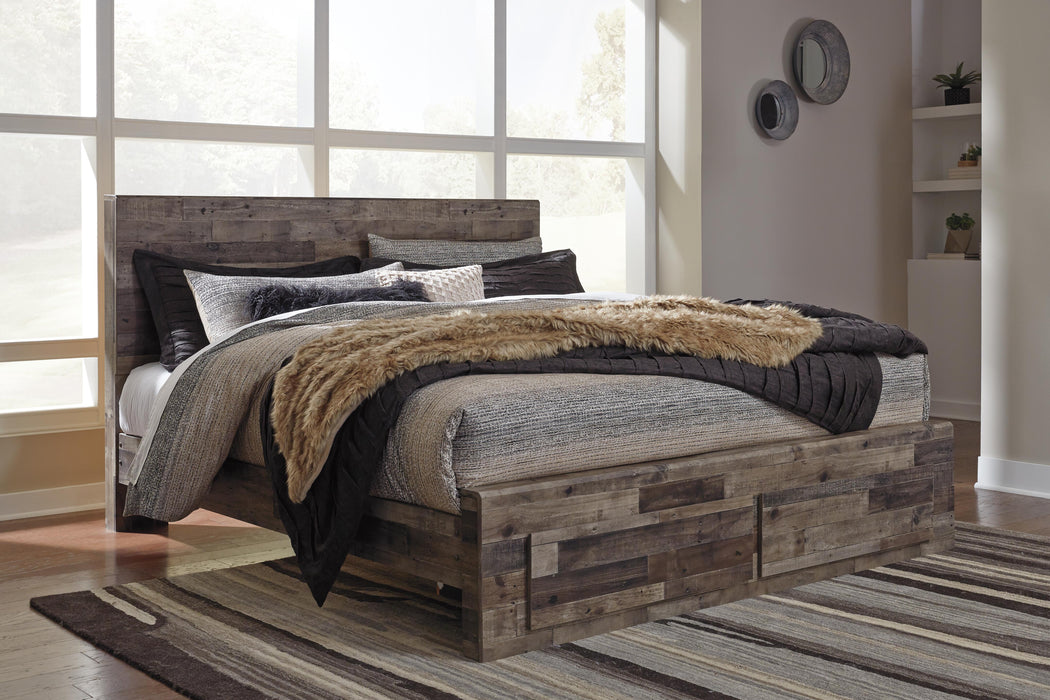 Derekson Panel Bed with 2 Storage Drawers