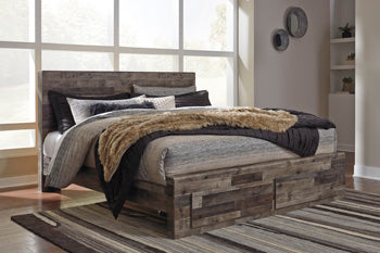Derekson Full Panel Bed - Black/Gray;Brown/Beige
