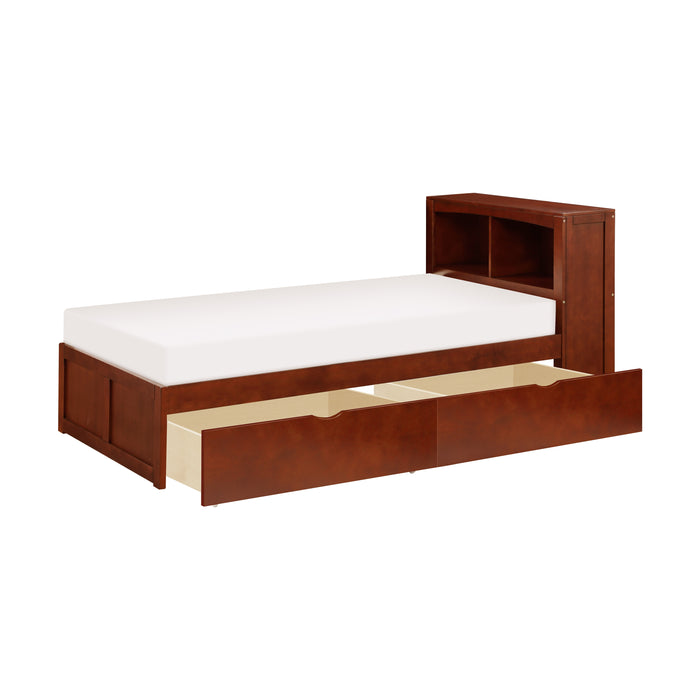 Rowe Bookcase Platform Bed with Storage Boxes