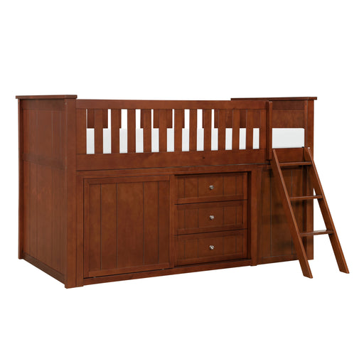 Rowe Low Loft Bunk with Bookcase and Dresser