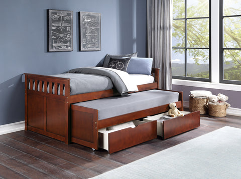 Cama Rowe con cajas de almacenamiento