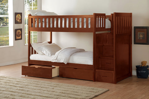 Litera Rowe Step con cajas de almacenamiento
