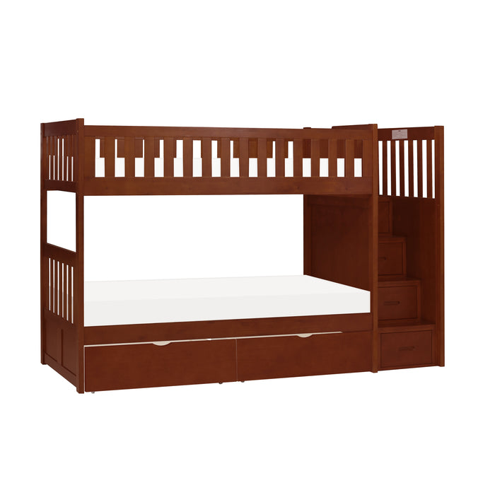 Rowe Step Bunk Bed with Storage Boxes - Twin/Twin